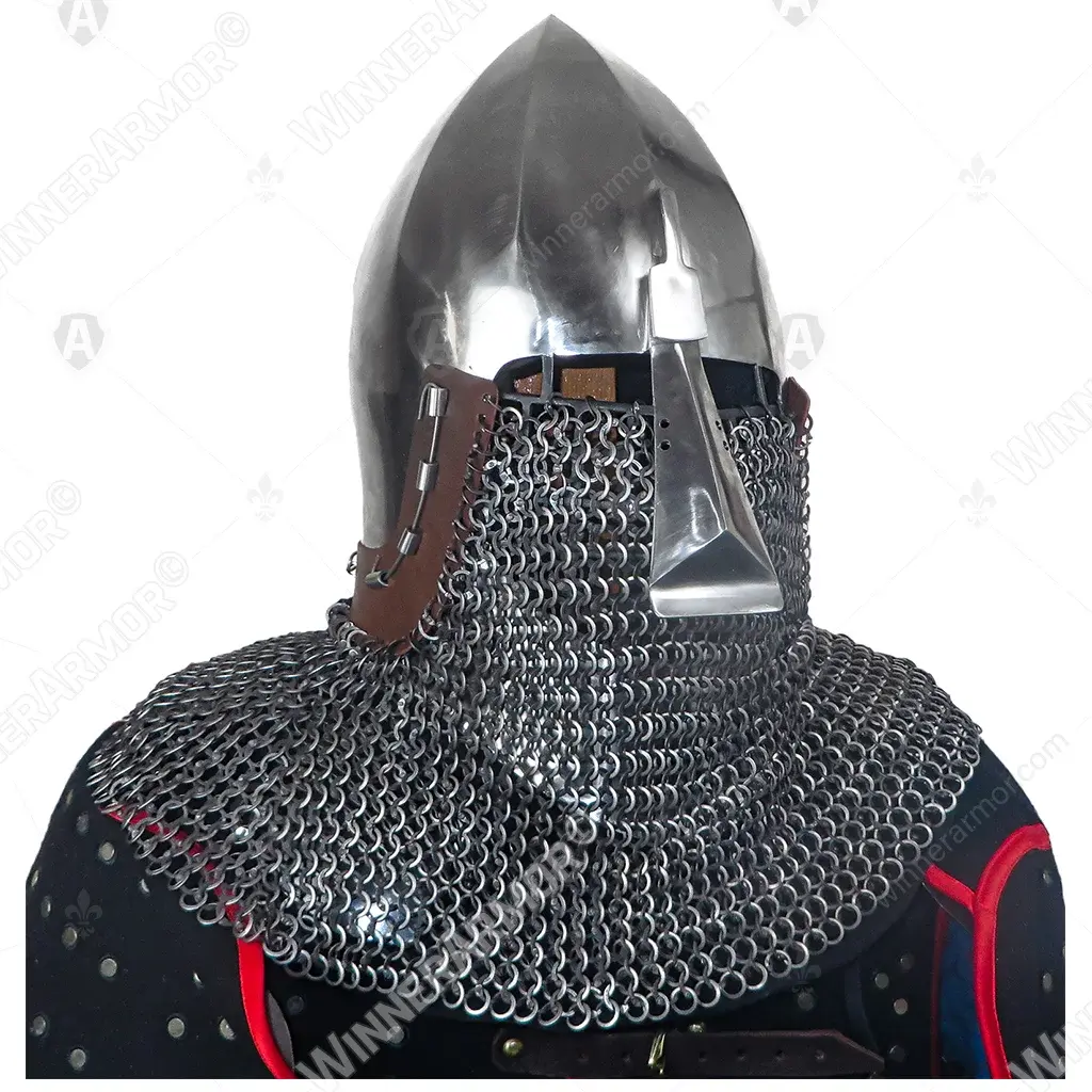 Ribbed nasal bascinet