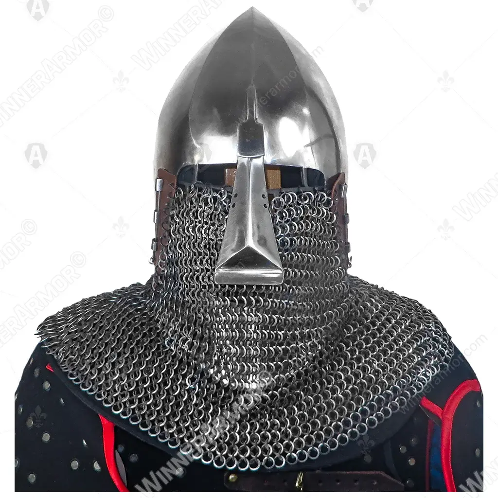 Ribbed nasal bascinet