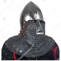 Ribbed nasal bascinet