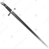 One-handed sword with round pommel