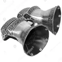 Knight’s gauntlets with etching