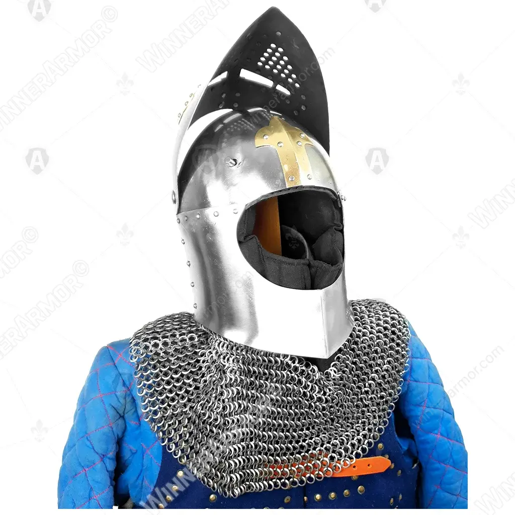 Sugarloaf helm with brass cross