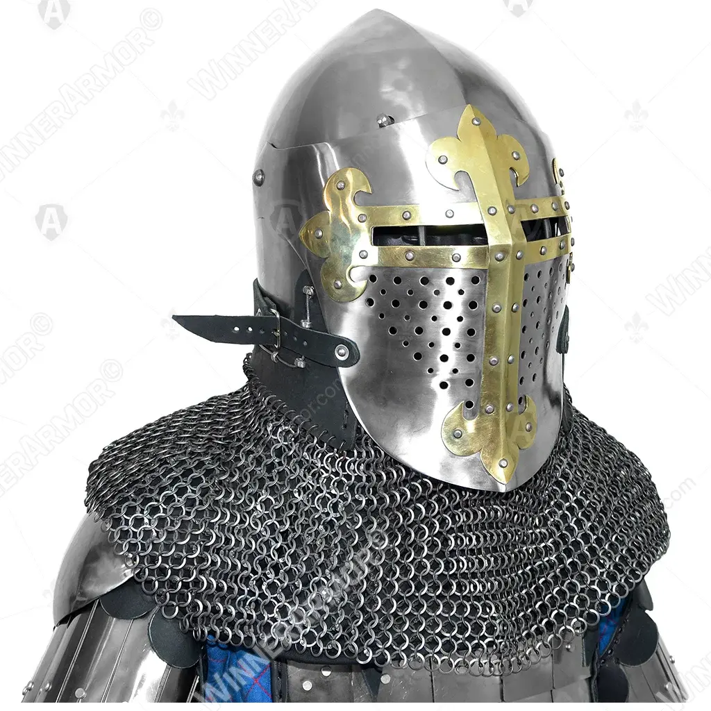 ROA helmet with brass cross