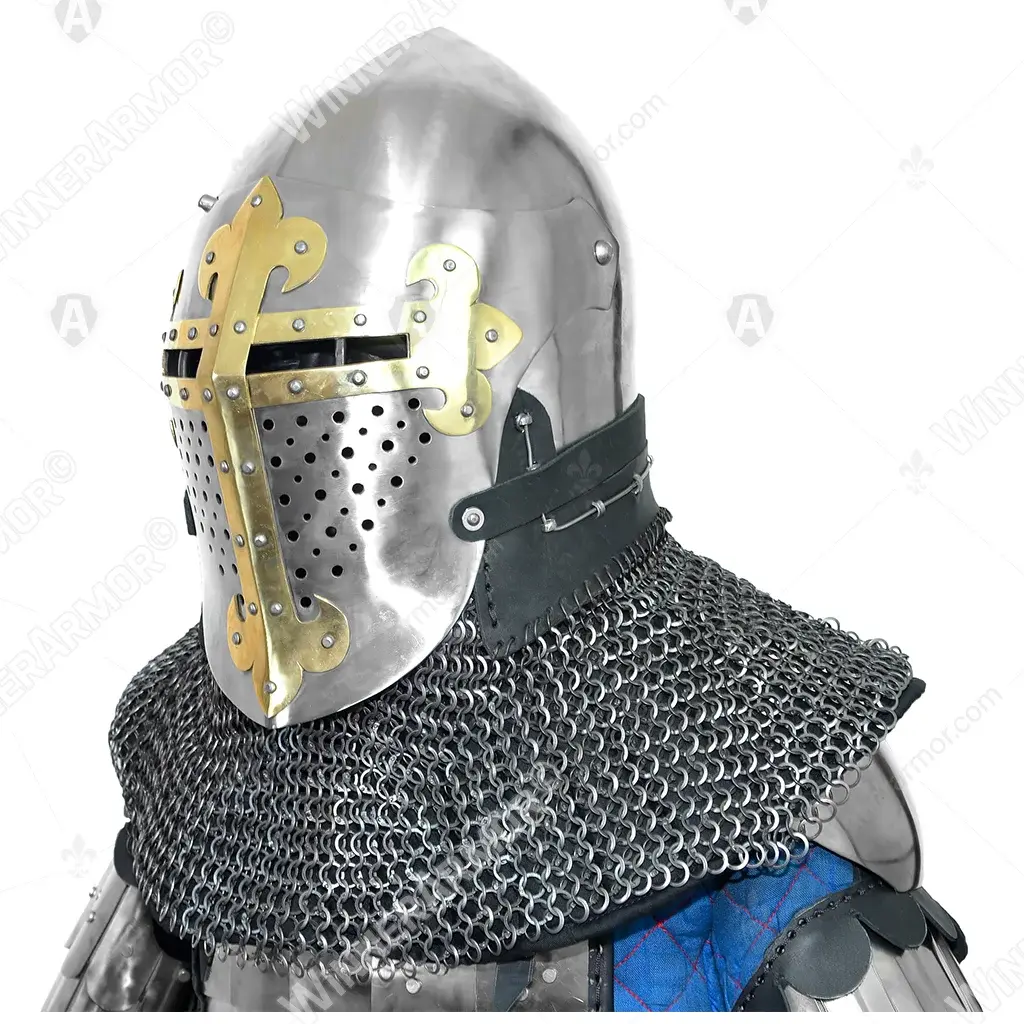 ROA helmet with brass cross