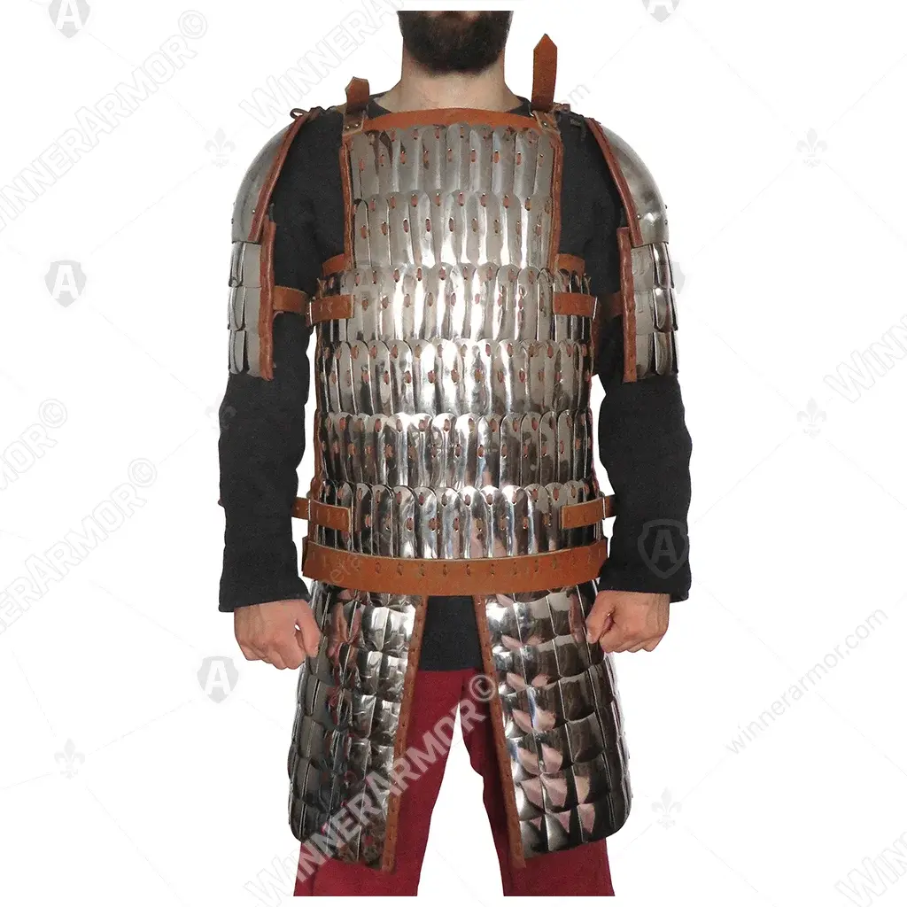 Lamellar armor with scales