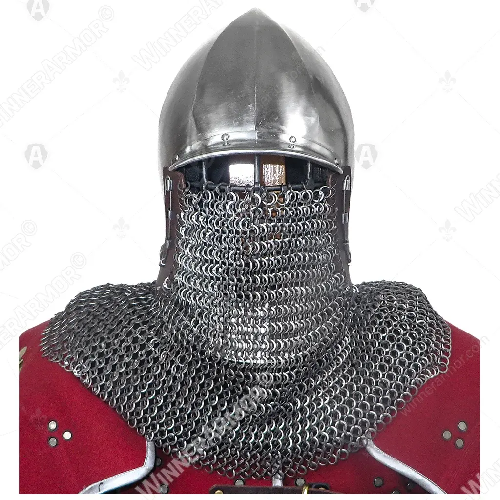 Ribbed bascinet with a visor