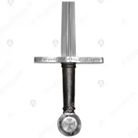 One-handed sword with etching on the handle