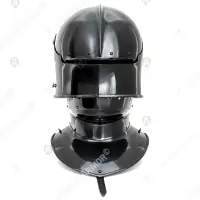 Sallet with bevor blackened