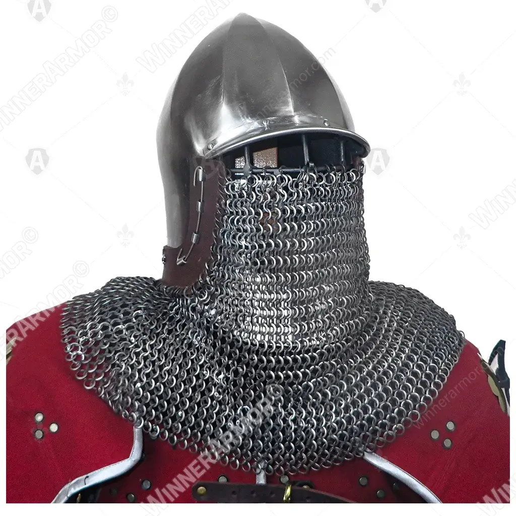 Ribbed bascinet with a visor