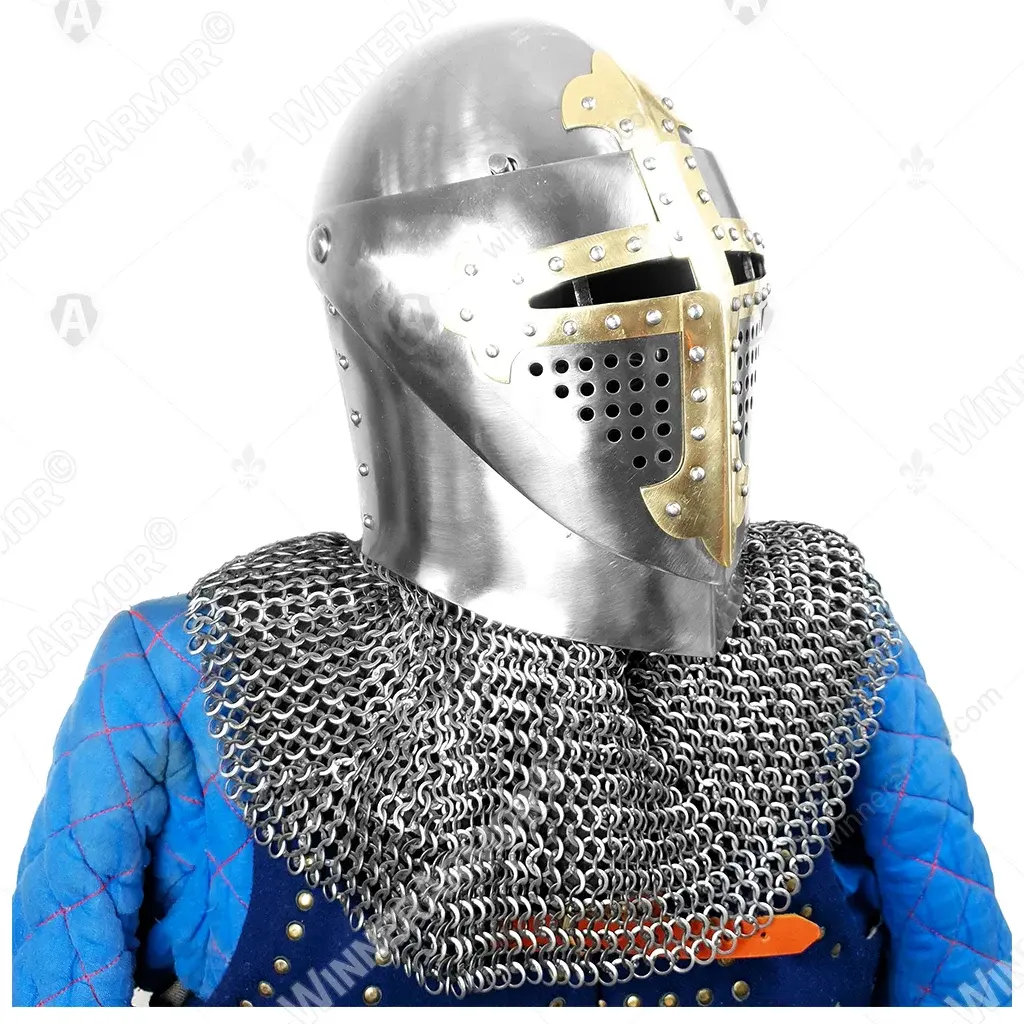 Sugarloaf helm with brass cross