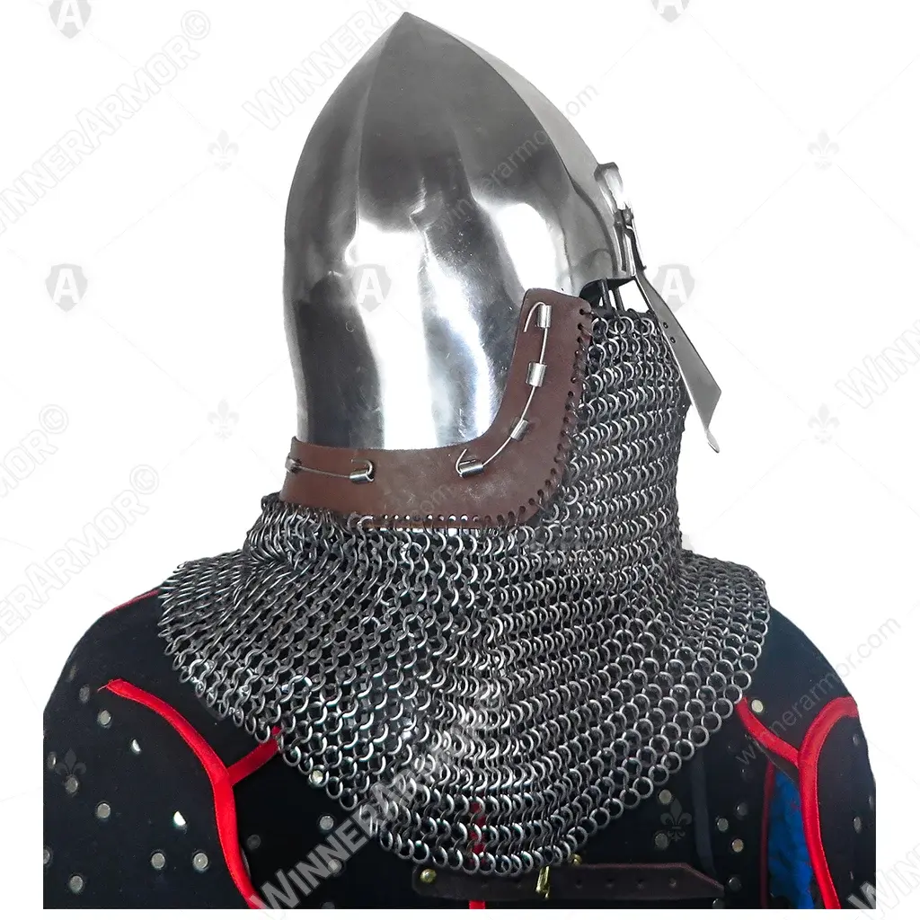 Ribbed nasal bascinet