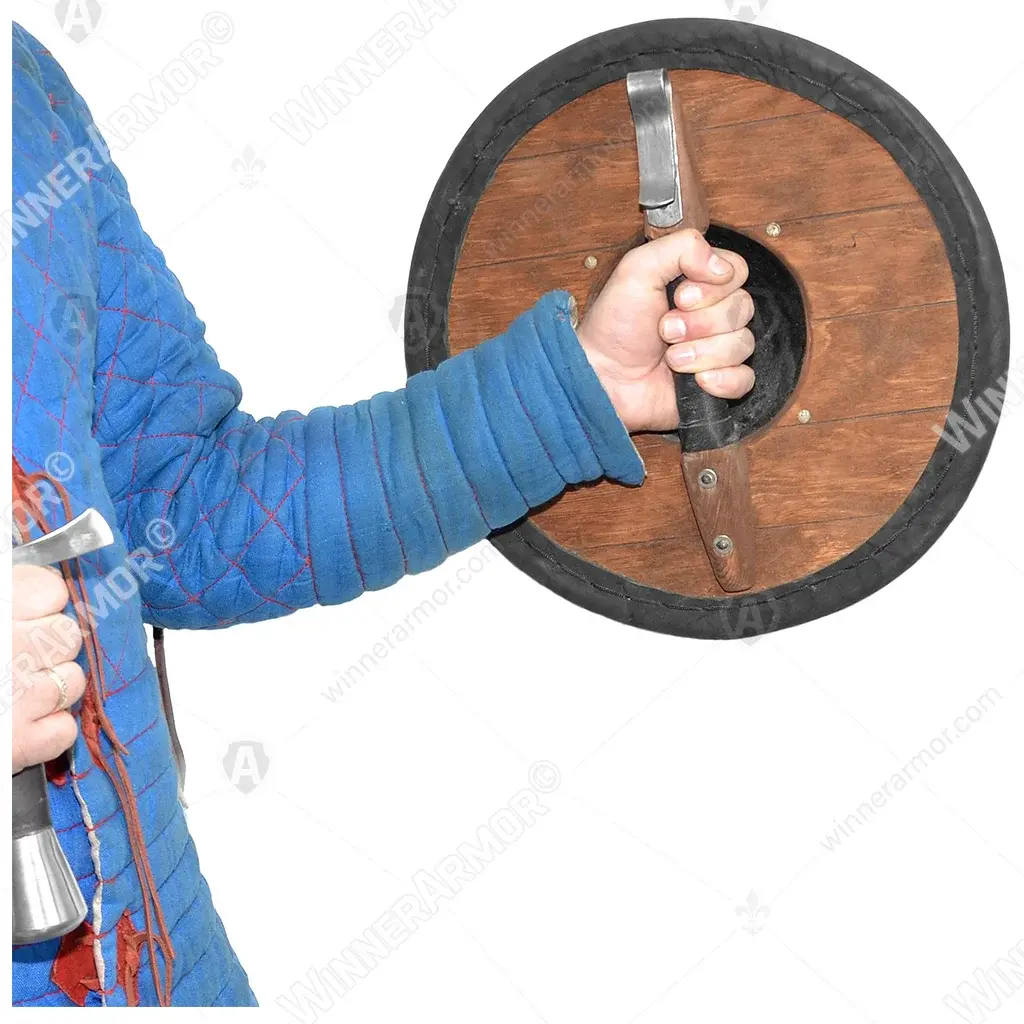 Wooden buckler with boss