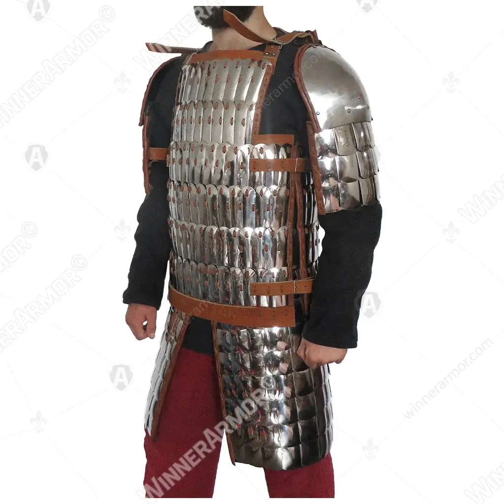Lamellar armor with scales