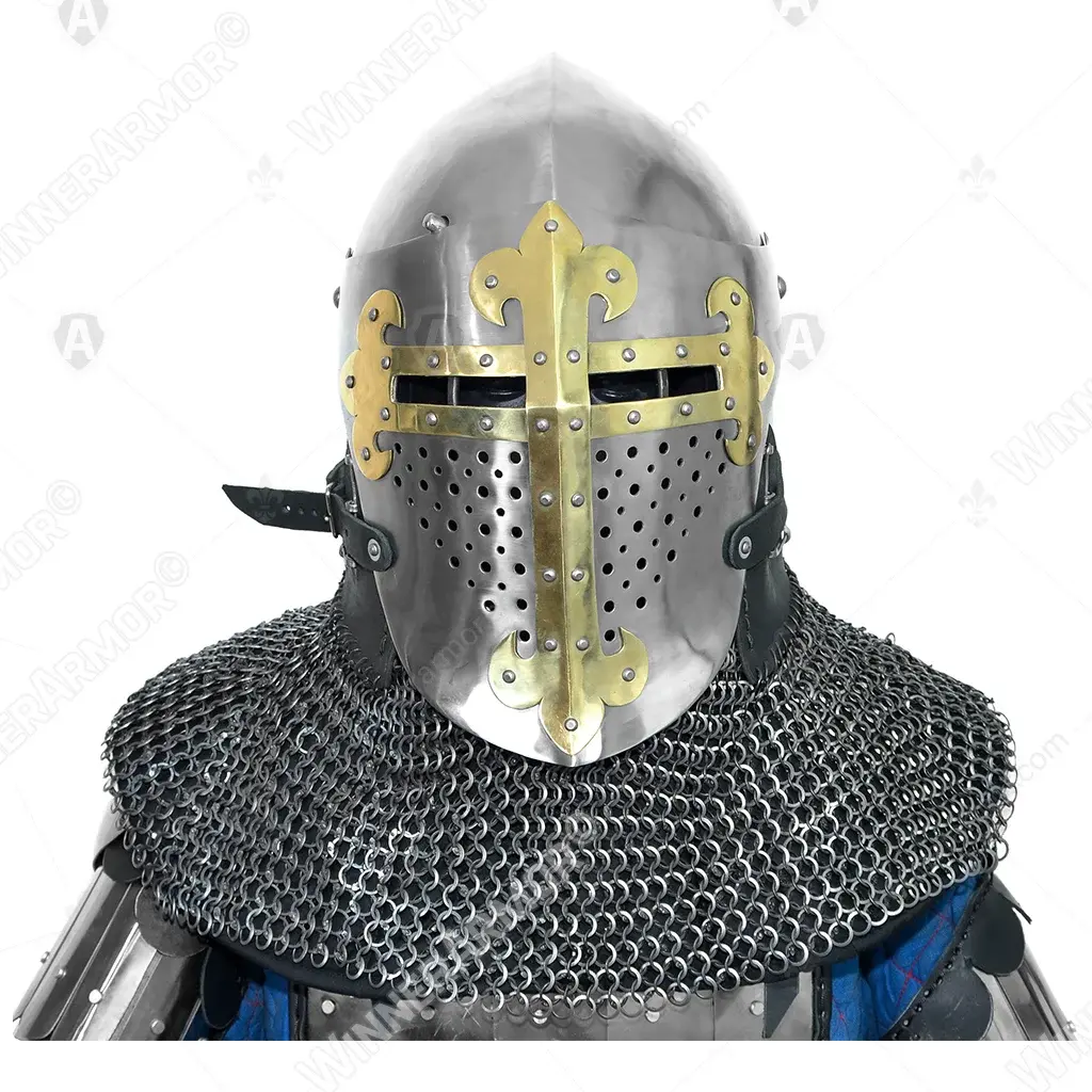 ROA helmet with brass cross