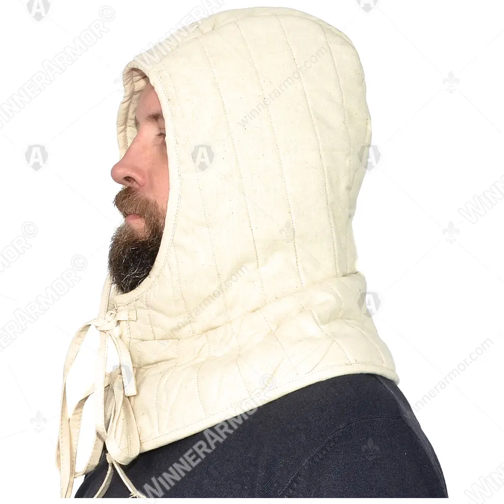 Quilted Coif for Helmet and Mail Coif
