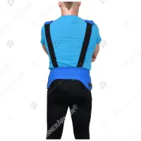 Support belt with adjustable suspenders for plate leg armor