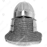 Khorosan ribbed helmet with mail aventail
