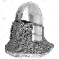 Khorosan ribbed helmet with mail aventail