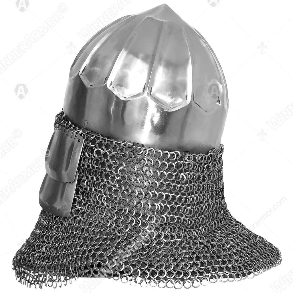 Khorosan ribbed helmet with mail aventail