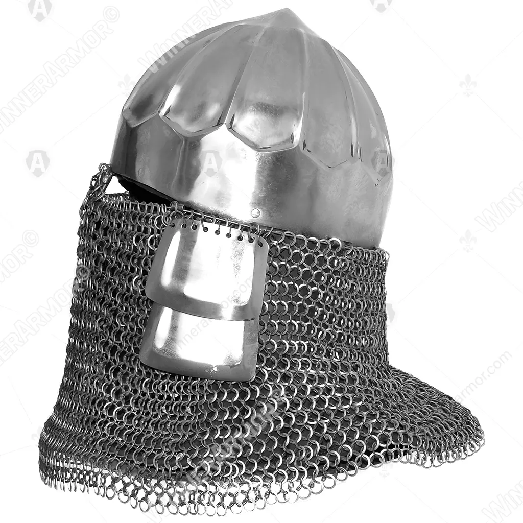 Khorosan ribbed helmet with mail aventail