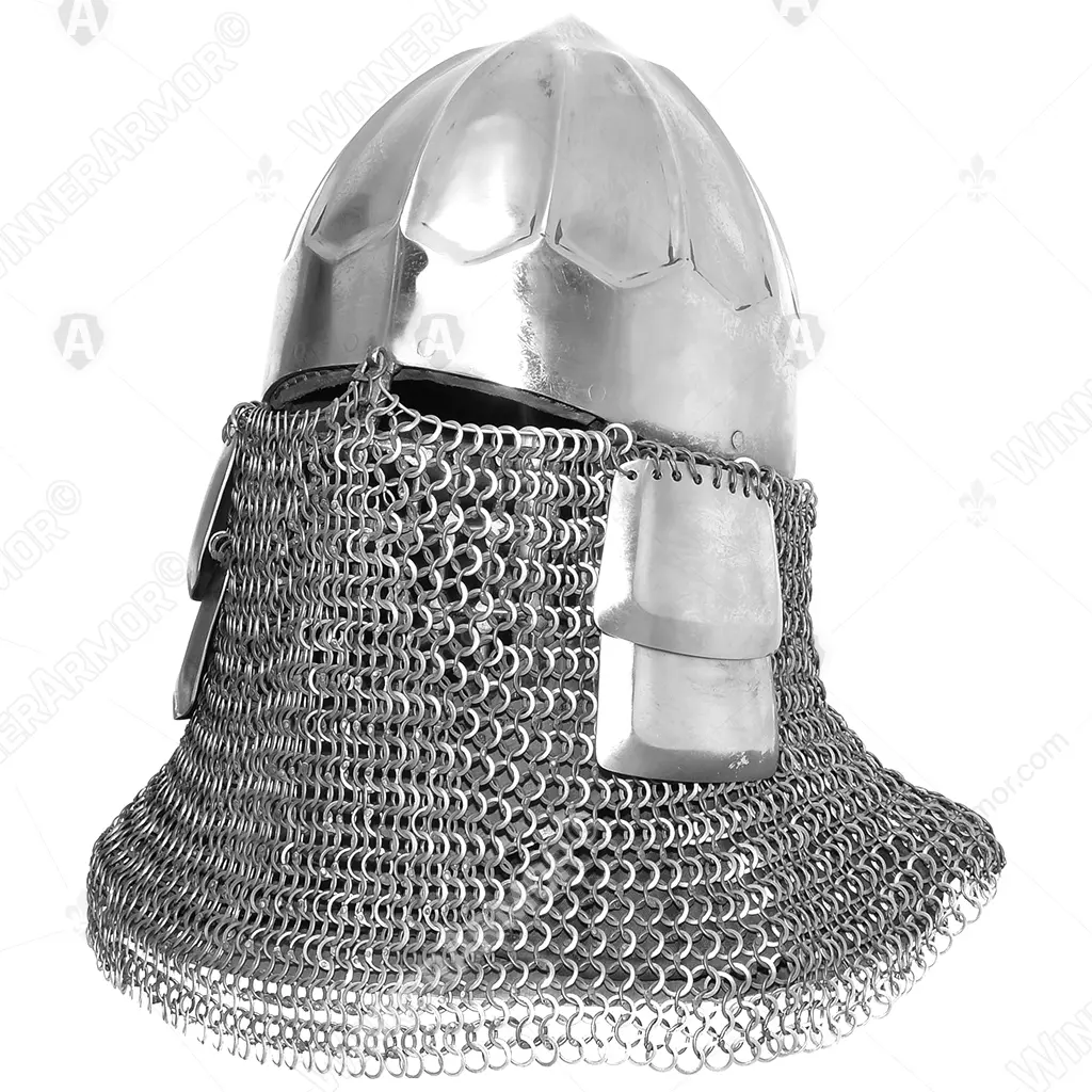 Khorosan ribbed helmet with mail aventail