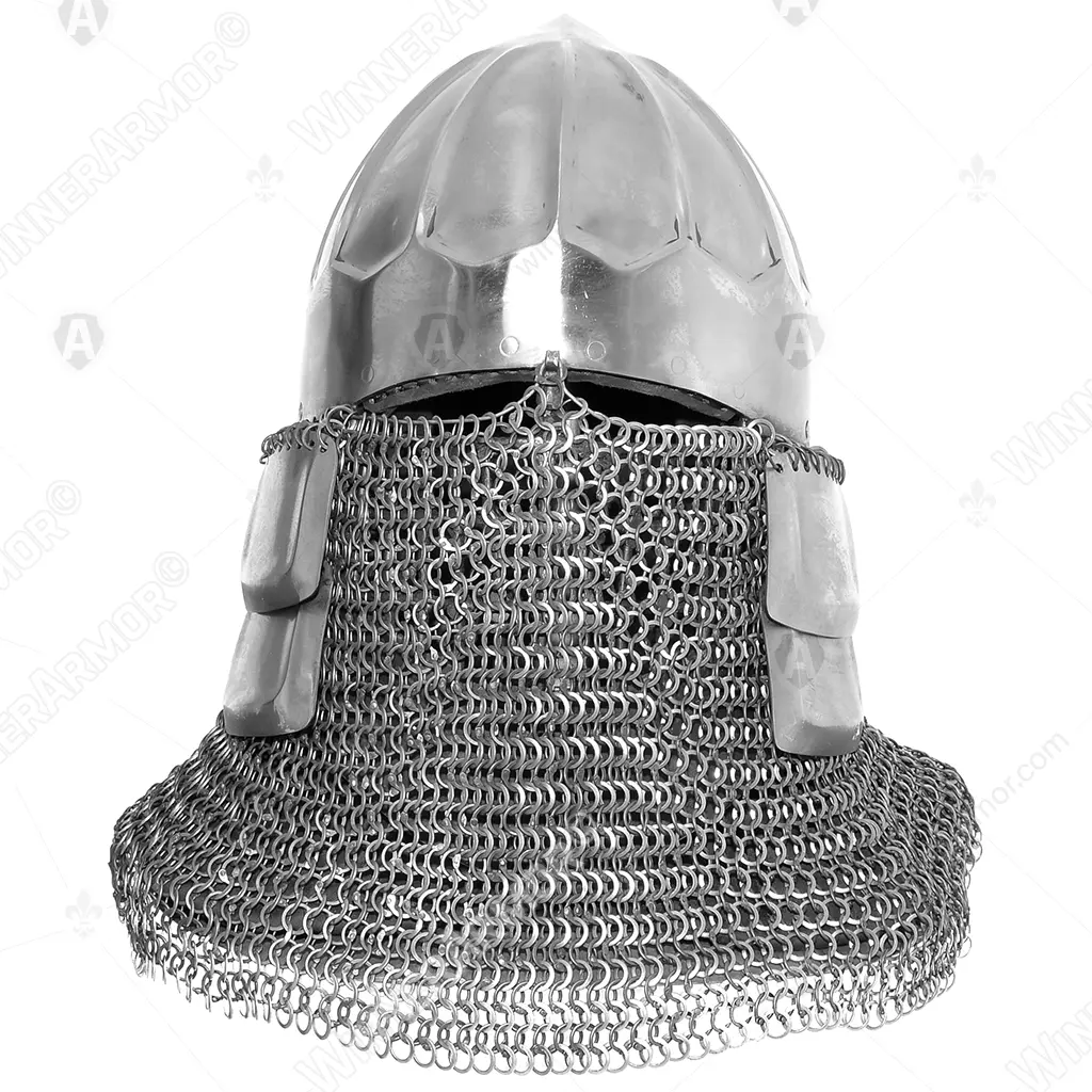 Khorosan ribbed helmet with mail aventail