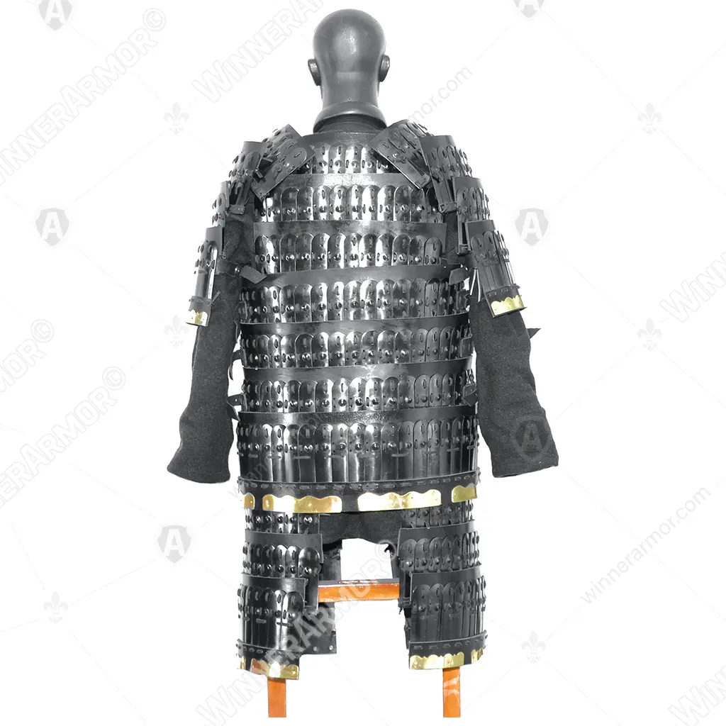 Blackened lamellar armor